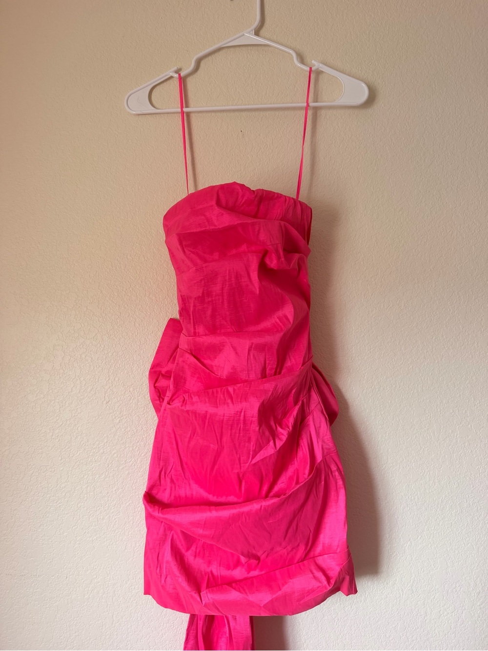 Strapless Hot Pink Evening Dress